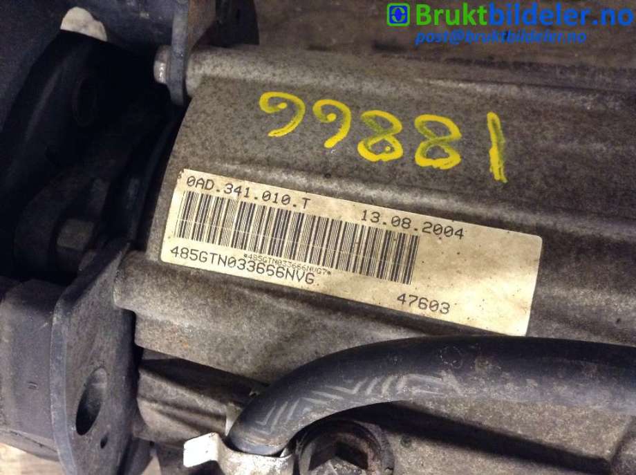 Girkasse 4WD fordelingskasse til VW Touareg 2003-2007 (Type I, Fase 1)  (VOLKSWAGEN|0AD 341 010 T|HAR GEARKODE|)