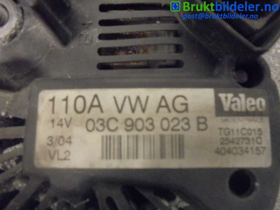 Dynamo til VW Golf V, Combi 2003-2008  (VOLKSWAGEN|03C 903 023 B|)