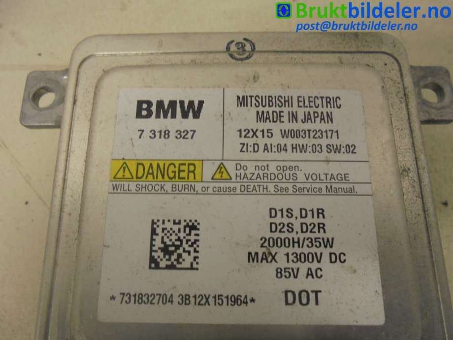 Styreenhet xenon/ballast til BMW 1-Serie 2011-2015 (Fase 1) (F20/F21) (F20/F21) (BMW|7318327|7 318 327|)