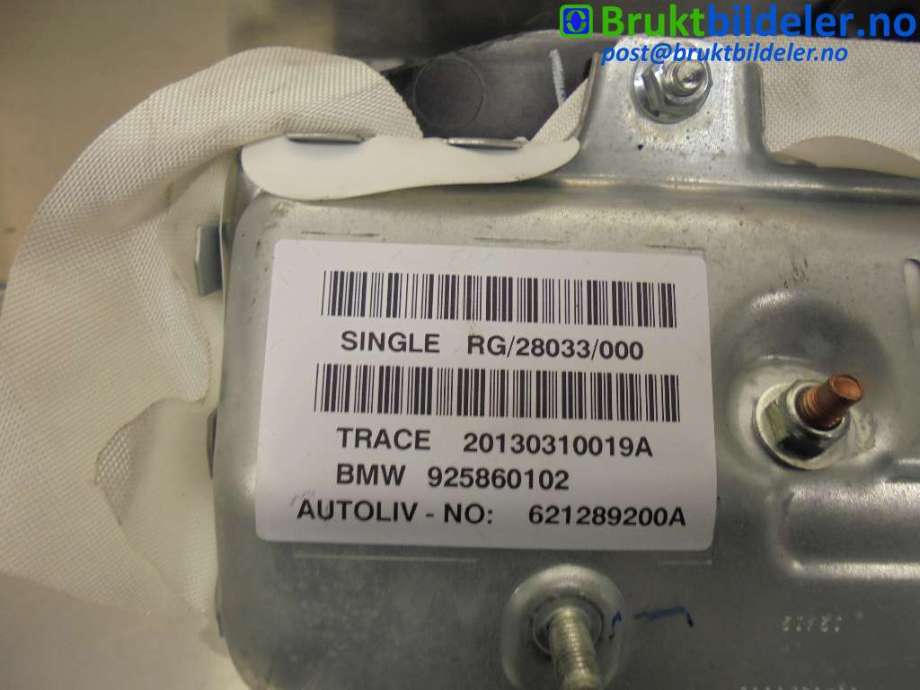 Airbag passasjer til Mini One/Cooper 2007-2014 (R55-57) (R55-57) (MINI||20130310019A|621289200A)