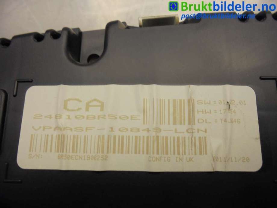 Instrumentpanel til Nissan Qashqai 2010-2014 (Type I, Fase 2)  (NISSAN|24810BR50E|)