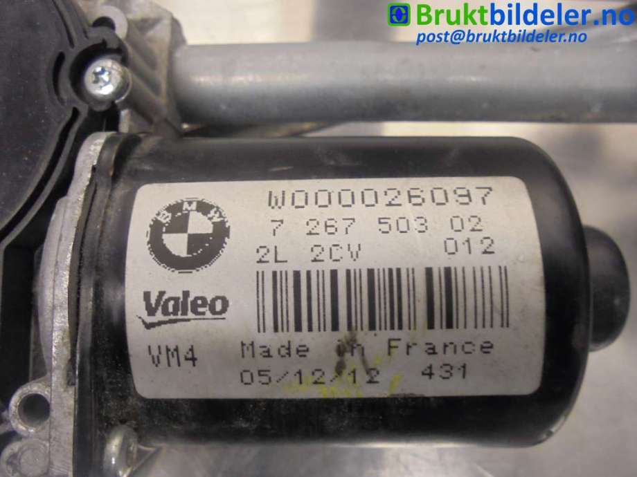 Viskermotor frontrute til BMW 1-Serie 2011-2015 (Fase 1) (F20/F21) (F20/F21) (BMW|7 267 503 02|)
