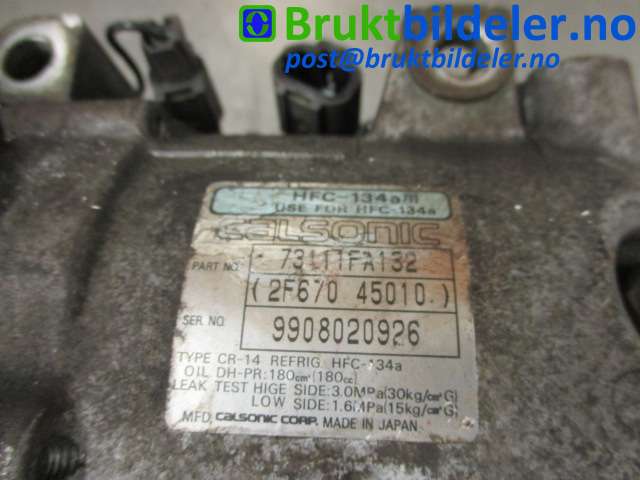 Aircondition kompressor til Subaru Forester 1997-2002 (Type I)  (SUBARU||73111FA132)