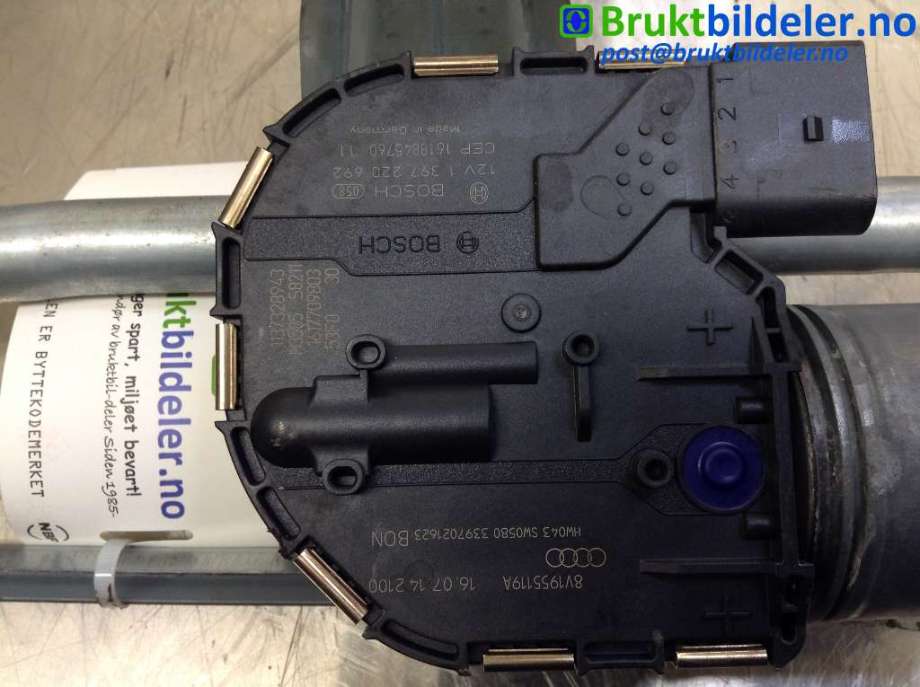 Viskermotor frontrute til Audi A3 2016-2020 (Type III, Fase 2) (AUDI||1 397 220 692)