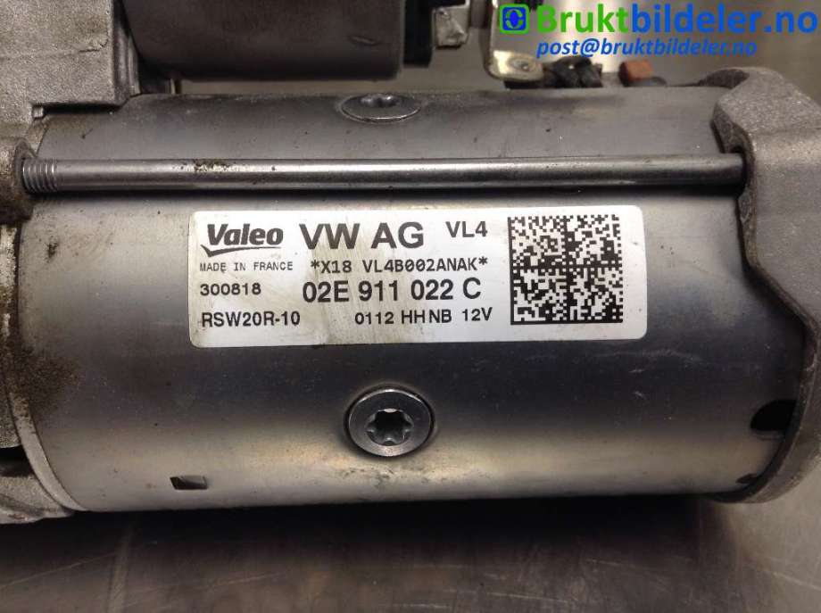 Starter diesel til VW Tiguan 2016-2020 (Type II, Fase 1)  (VOLKSWAGEN|02E 911 022 C|RSW20R-10|)