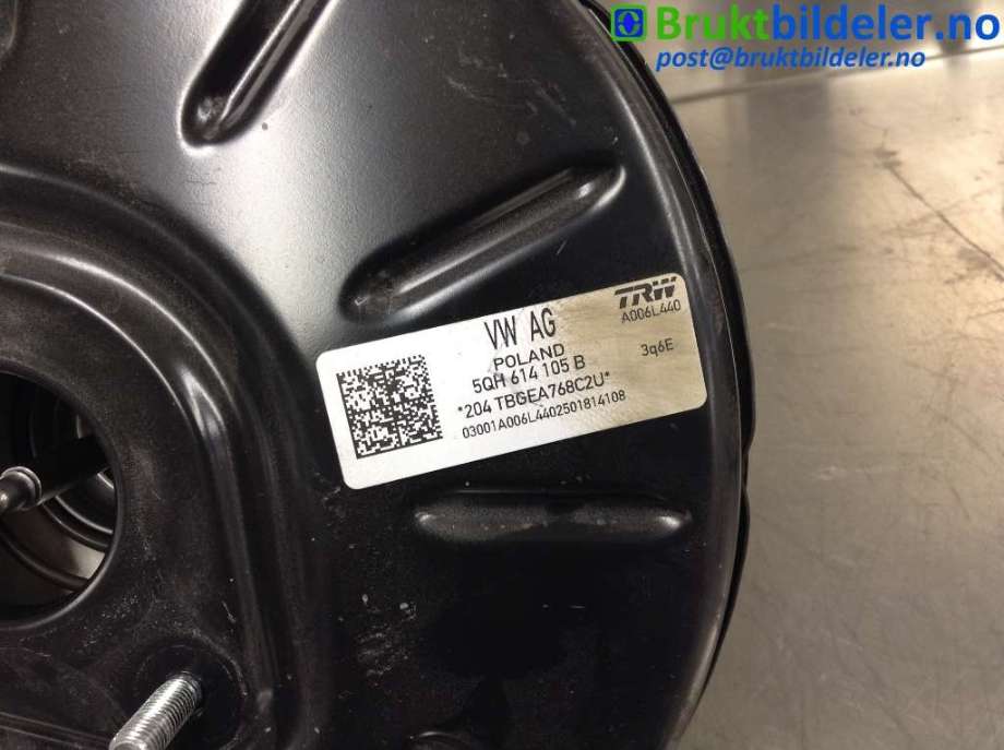 Bremsekraft-forsterker til VW Tiguan 2016-2020 (Type II, Fase 1)  (VOLKSWAGEN|5QH 614 105 B|A006L440|)