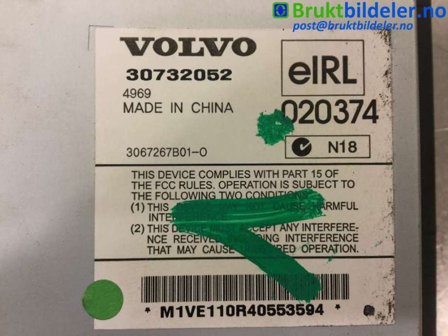 Bilstereo forsterker til Volvo S40 2004-2007 (Type II, Fase 1) (VOLVO||30732052)