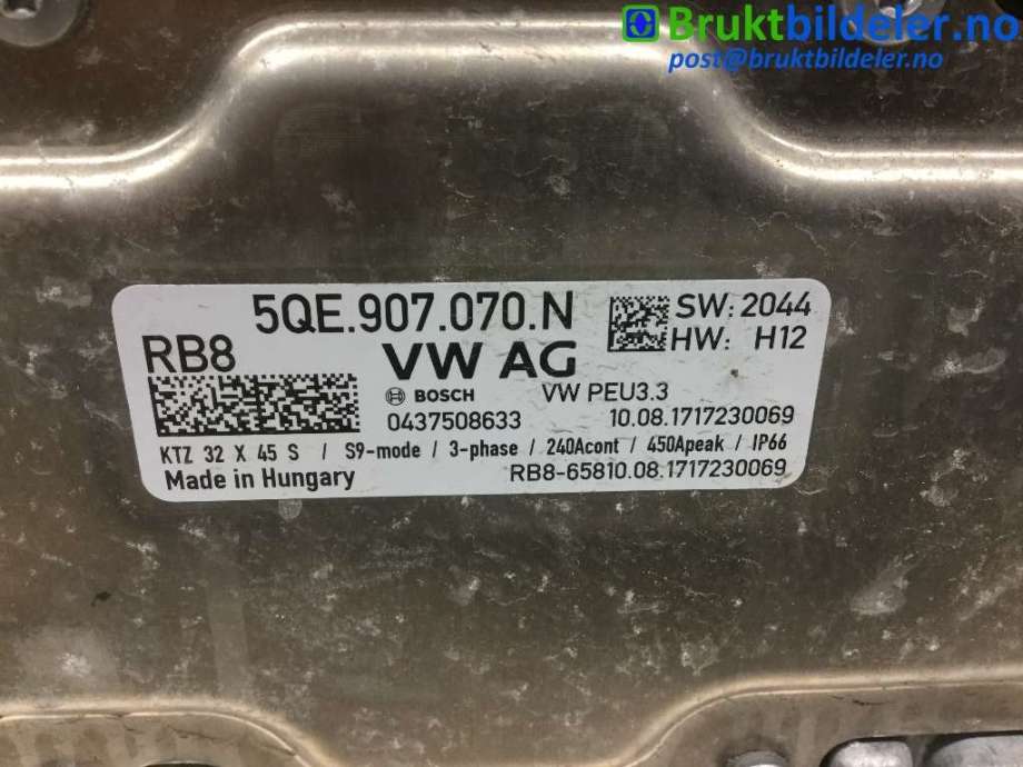 Inverter hybrid til VW e-Golf 2017-2020 (Fase 2) (VOLKSWAGEN|5QE 907 070 N|1 271 016 084|)