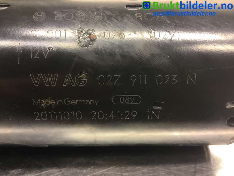Starter diesel til VW Polo 2009-2014 (Type V, Fase 1)  (VOLKSWAGEN|02Z 911 023 N|0 001 123 028|)