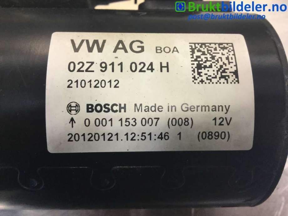 Starter diesel til VW Passat 2011-2015 (B7) (B7) (VOLKSWAGEN|02Z 911 024 H|0 001 153 007|)