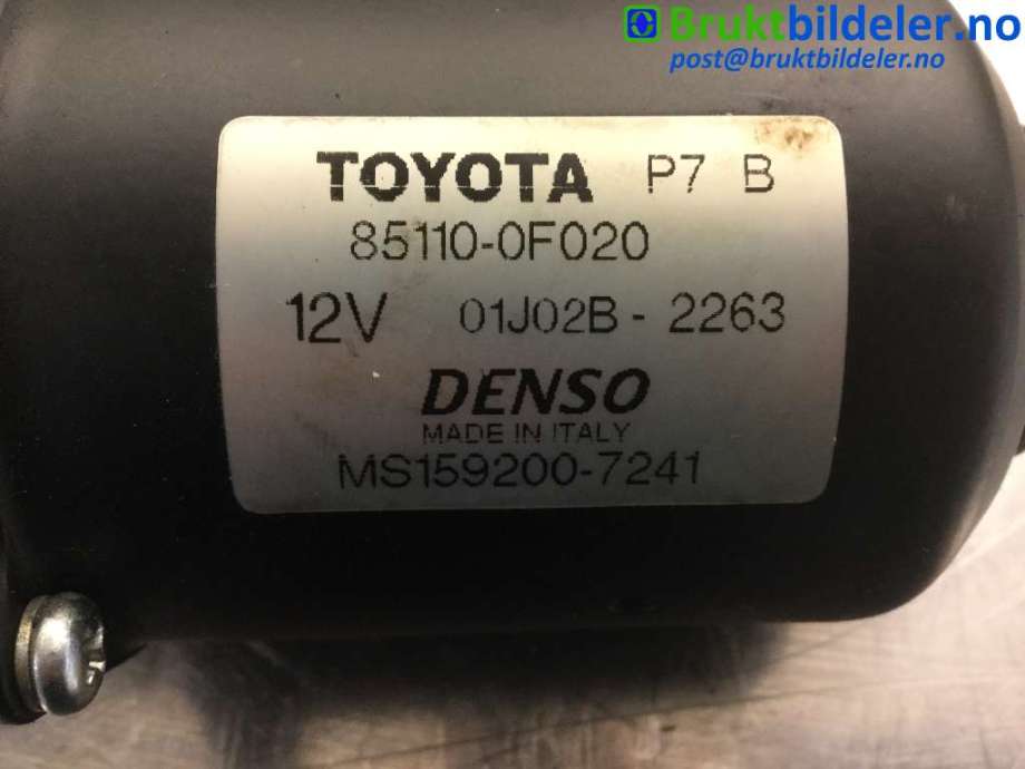 Viskermotor frontrute til Toyota Verso 2004-2009 (Type II)  (TOYOTA|85110-0F020|MS159200-7241|)