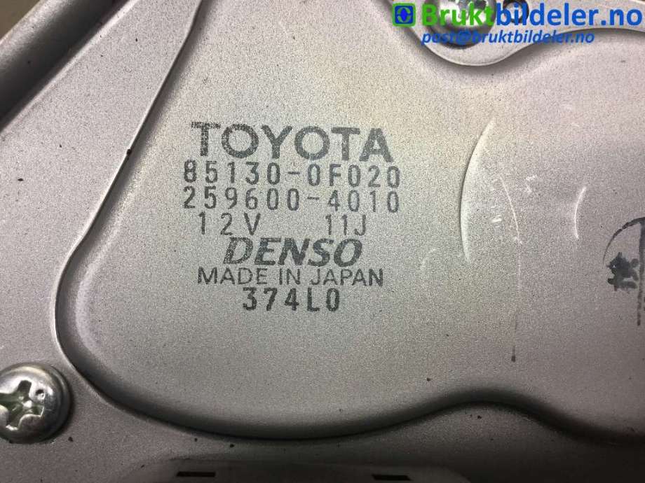 Viskermotor bakrute til Toyota Verso 2004-2009 (Type II)  (TOYOTA|259600-4010|85130-0F020|)