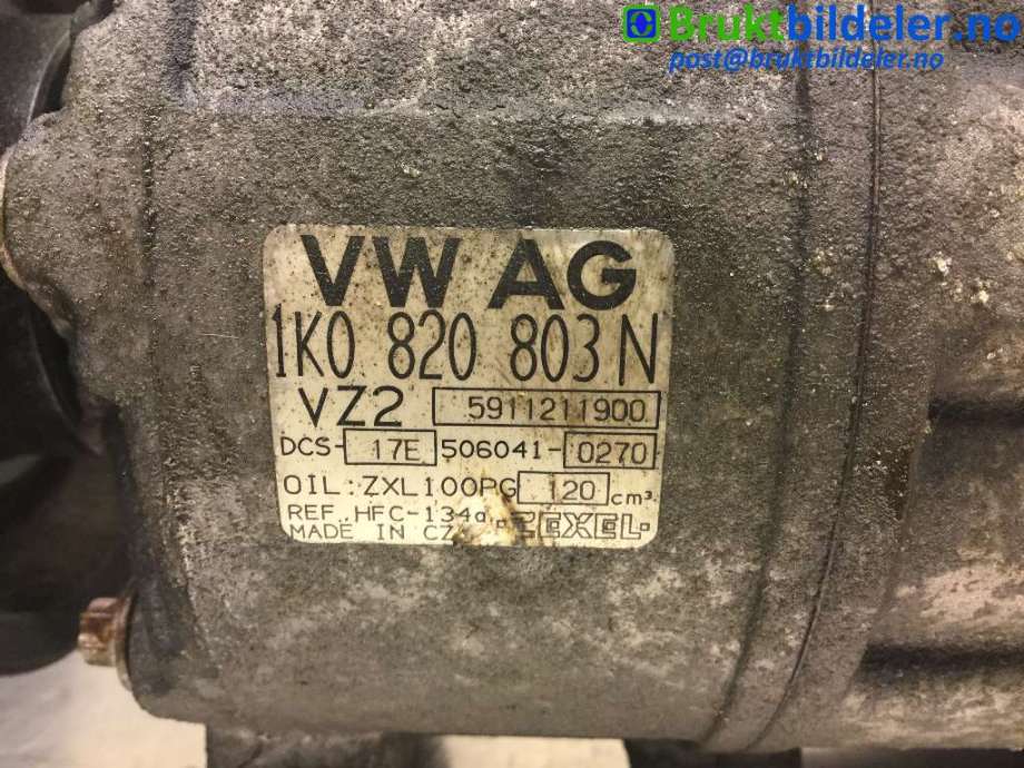 Aircondition kompressor til VW Golf V, Combi 2003-2008  (VOLKSWAGEN|1K0 820 803 N|)