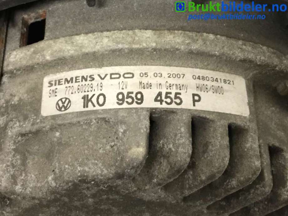 Kjølevifte til Audi A3 2003-2008 (Type II, Fase 1)  (AUDI|1K0 959 455 P|)
