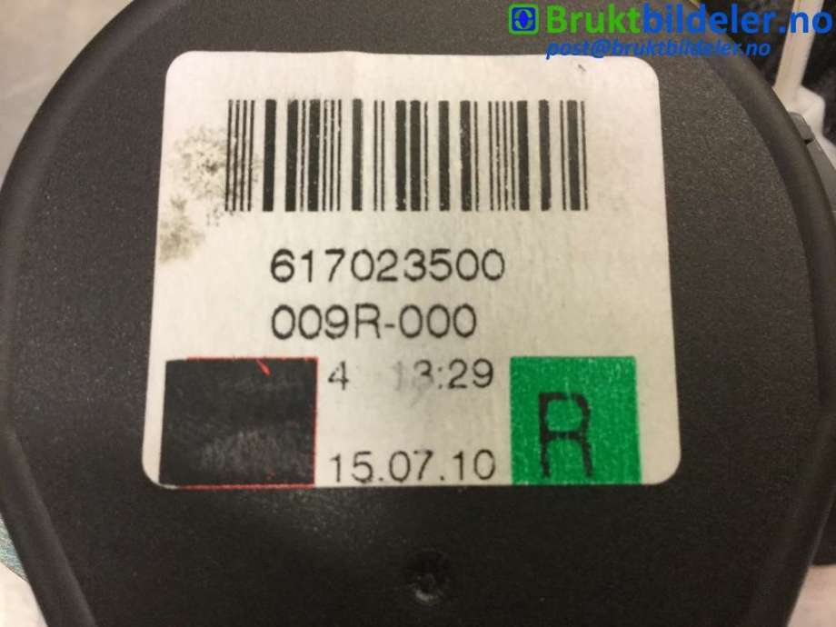 Sikkerhetsbelte foran høyre til Opel Astra J 2010-2015 (OPEL|617023500|)