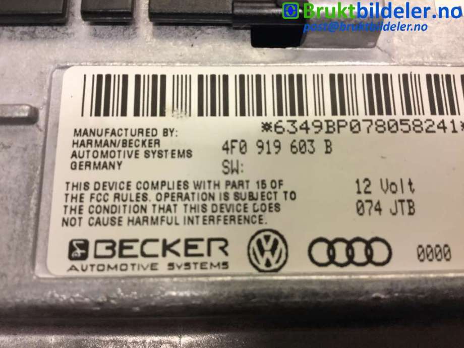 Instrument kjørecomputer til Audi A6, Allroad 2006-2008 (Type II, Fase 1) (C6) (C6) (AUDI|4F0 919 603 B|)