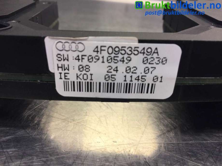 Bryter diverse til Audi A6, Allroad 2006-2008 (Type II, Fase 1) (C6) (C6) (AUDI|4F0 953 549 A|)