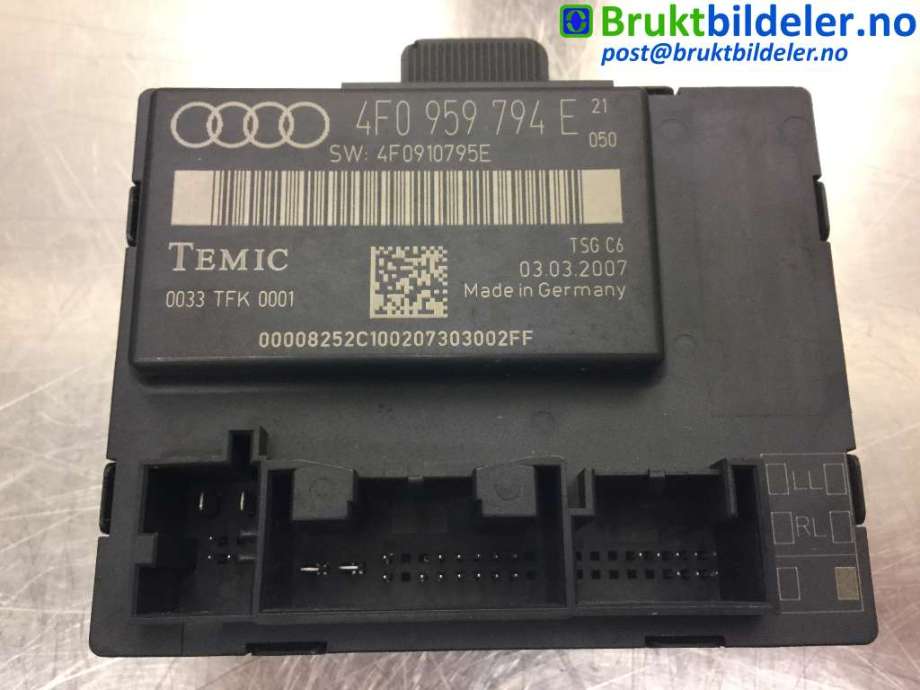 Styreenhet dør venstre foran til Audi A6, Allroad, 2006-2008 (Type II, Fase 1) (C6) (C6) (AUDI|4F0 959 794 E)