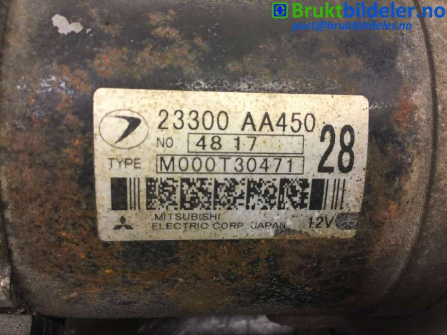 Starter til Subaru Legacy 2003-2007 (Type IV, Fase 1)  (SUBARU|M000T30471|23300 AA450|)