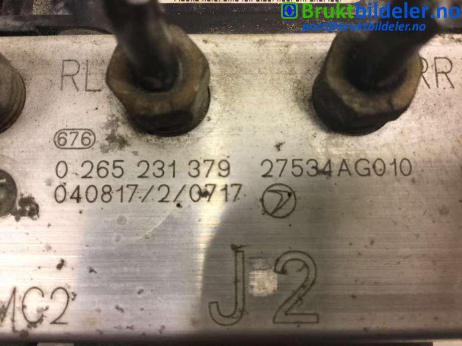 ABS sentral til Subaru Legacy 2003-2007 (Type IV, Fase 1) (SUBARU|27534AG010|0 265 231 379|0 265 800 343)