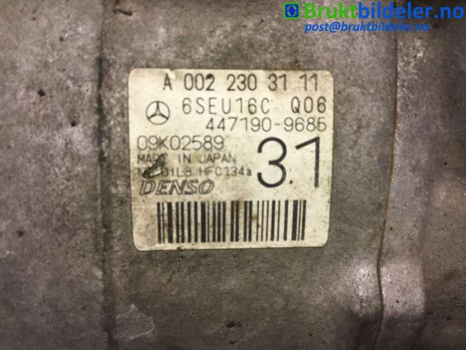 Aircondition kompressor til Mercedes E-Klasse 2009-2013 (Fase 1) (W212) (W212) (MERCEDES|A 002 230 31 11|447190-9685|)