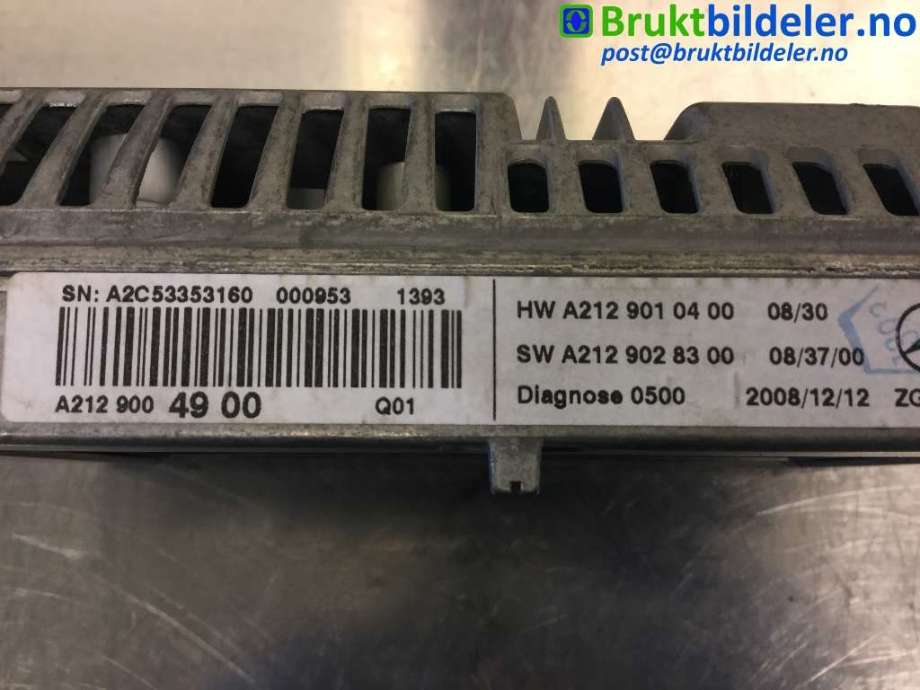 Instrument kjørecomputer til Mercedes E-Klasse 2009-2013 (Fase 1) (W212) (W212) (MERCEDES|A 212 900 49 00|A2C53353160|)