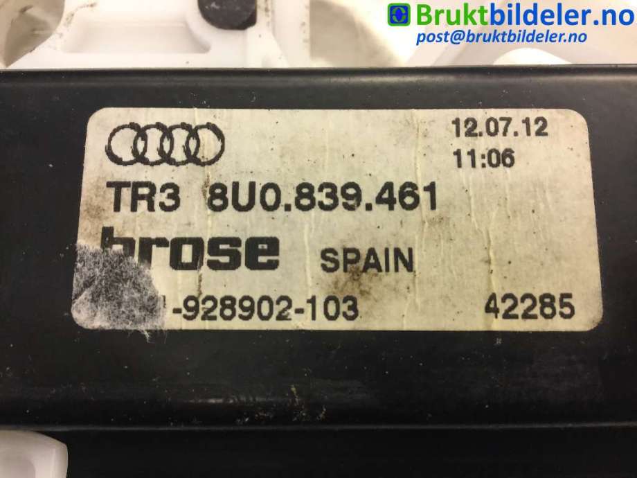 Ruteheis til Audi Q3 2011-2014 (Type I, Fase 1)  (AUDI|8U0 839 461|)