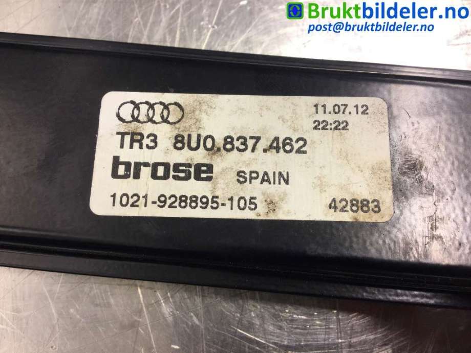 Ruteheis til Audi Q3 2011-2014 (Type I, Fase 1) (AUDI|8U0 837 462|)