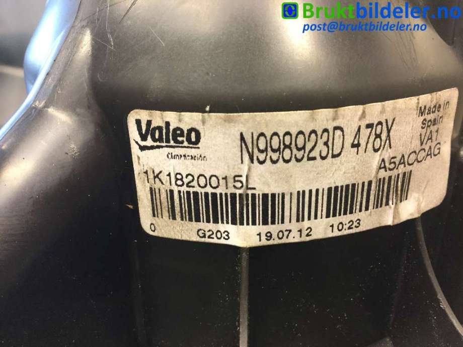 Varmeapparat motor til Audi Q3 2011-2014 (Type I, Fase 1) (AUDI|1K1 820 015 L|N998923D|)