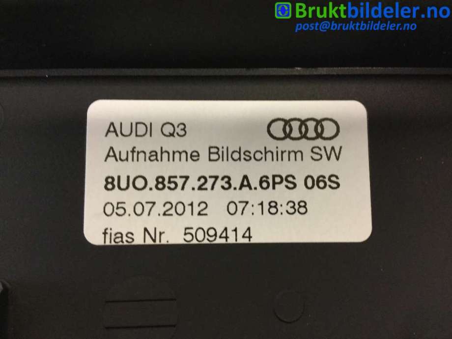 Instrument kjørecomputer til Audi Q3 2011-2014 (Type I, Fase 1) (AUDI|8U0 857 273 A|)