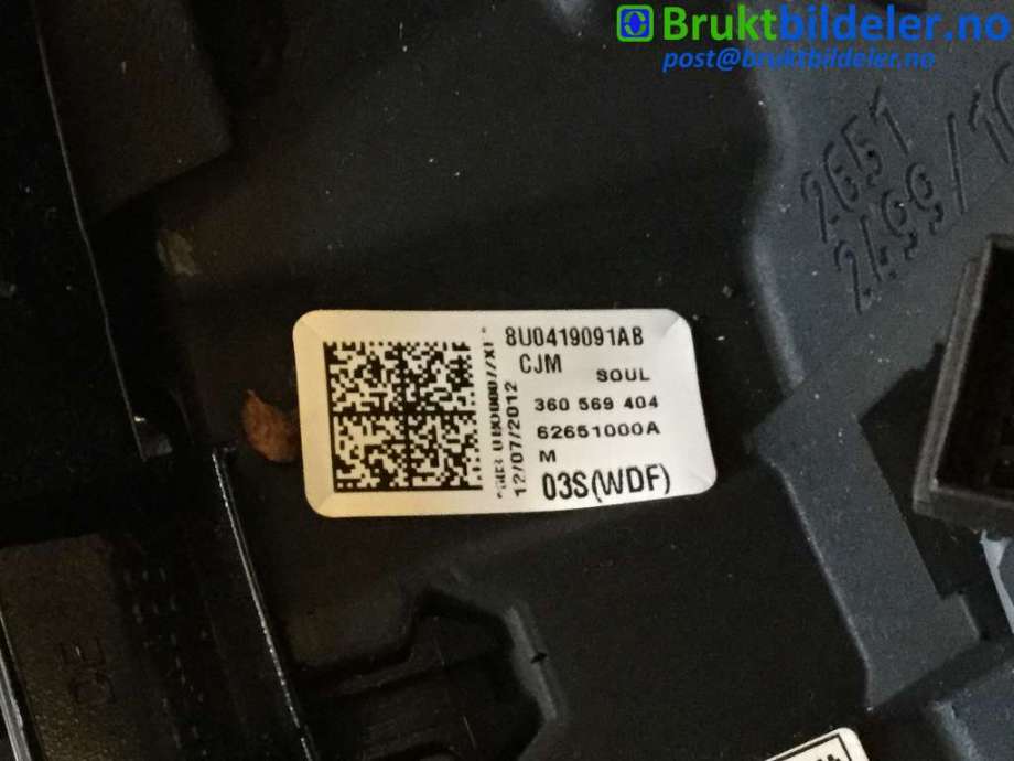 Ratt til Audi Q3 2011-2014 (Type I, Fase 1)  (AUDI|8U0 419 091 AB|)