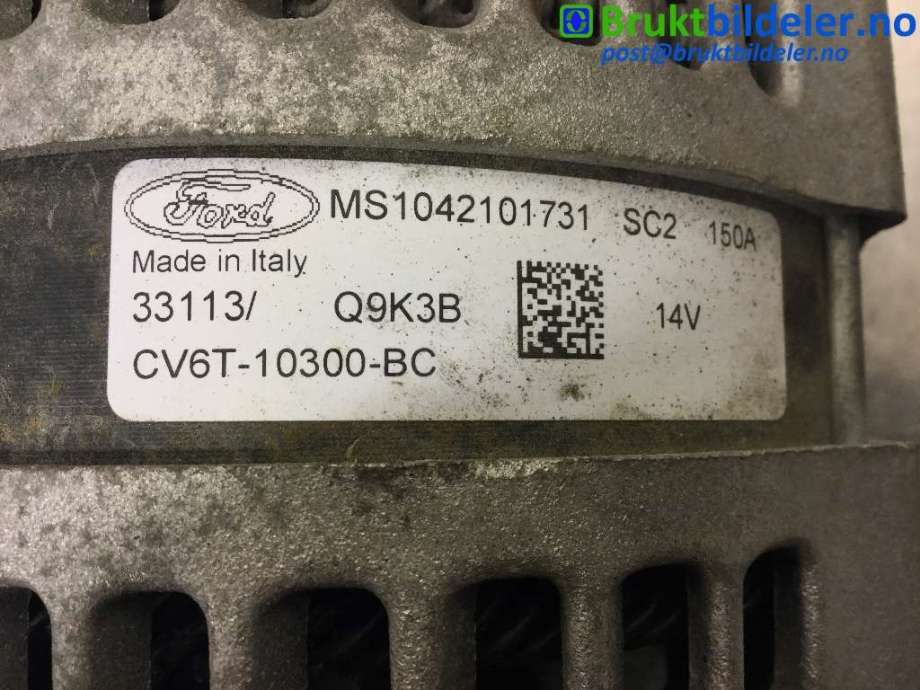 Dynamo til Ford Fiesta 2013-2017 (Type VI, Fase 2)  (FORD|CV6T-10300-BC|MS1042101731|Q9K3B)