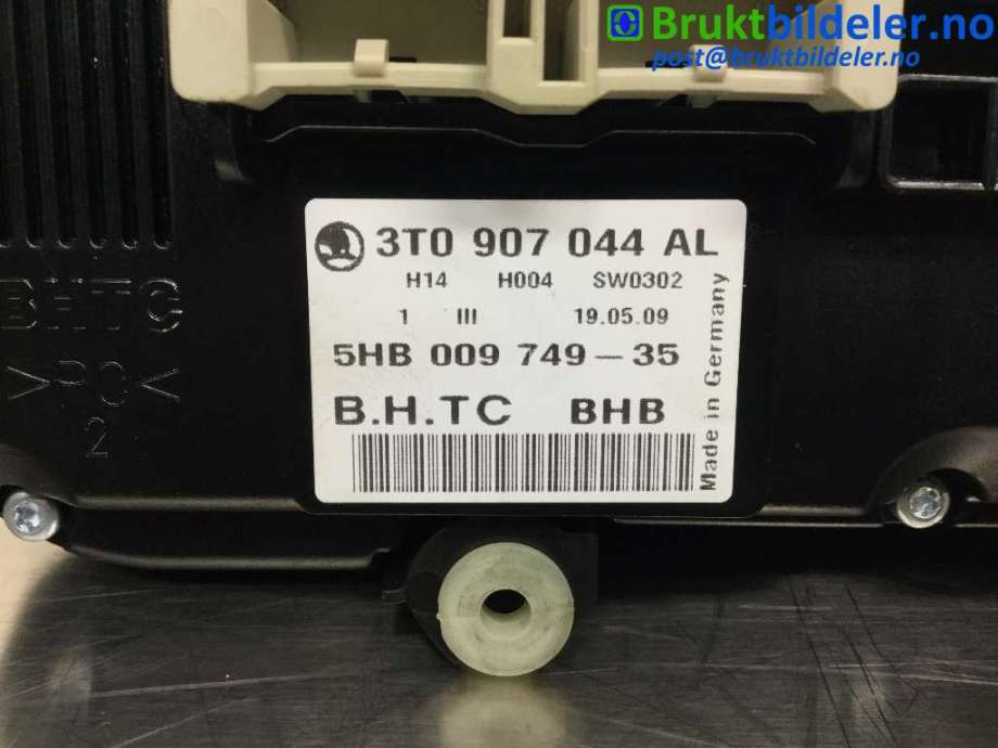 Varmeapparat betjening til Škoda Octavia 2009-2013 (Type II, Fase 2) (SKODA|3T0 907 044 AL|5HB 009 749-35|)