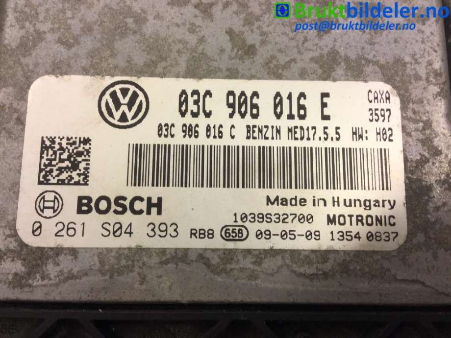 Styreenhet motor til Škoda Octavia 2009-2013 (Type II, Fase 2)  (SKODA|03C 906 016 E|0 261 S04 393|)