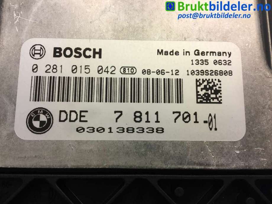 Styreenhet motor til BMW 3-Serie 2005-2011 (E90/E91/E92/E93) (E90/E91/E92/E93) (BMW|7 811 701-01|0 281 015 042|)