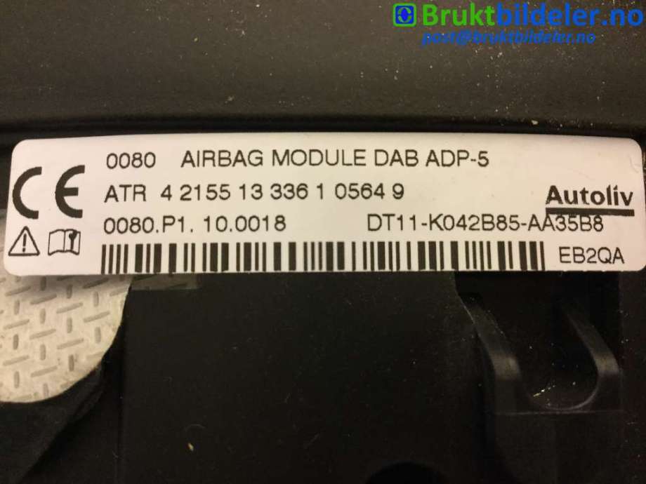 Airbag rattpute til Ford Transit Connect 2013-2018 Type II, Fase 1  (FORD|DT11-K042B85-AA35B8|)