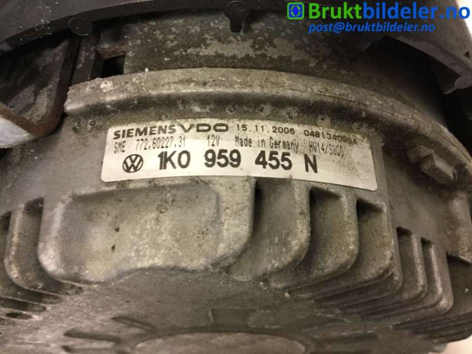 Kjølevifte til VW Passat 2005-2010 (B6) (B6) (VOLKSWAGEN|1K0 959 455 N|)