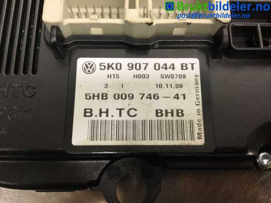 Varmeapparat betjening til VW Golf VI 2008-2012  (VOLKSWAGEN|5K0 907 044 BT|5HB 009 746-41|)