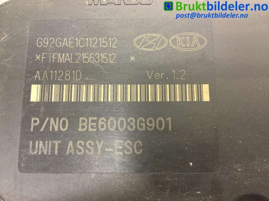 ABS sentral til Kia Rio 2011-2017 Type III  (KIA|58920-1W500|BH6013G900|BE6003G901)