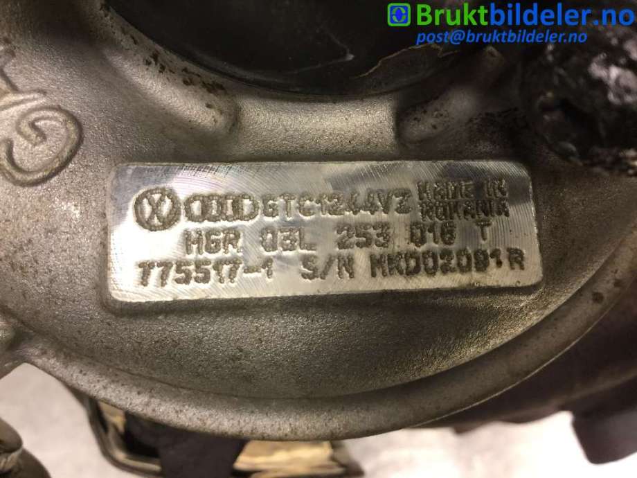 Turbo til VW Golf VI 2008-2012  (VOLKSWAGEN|03L 253 016 T|GTC1244VZ|)