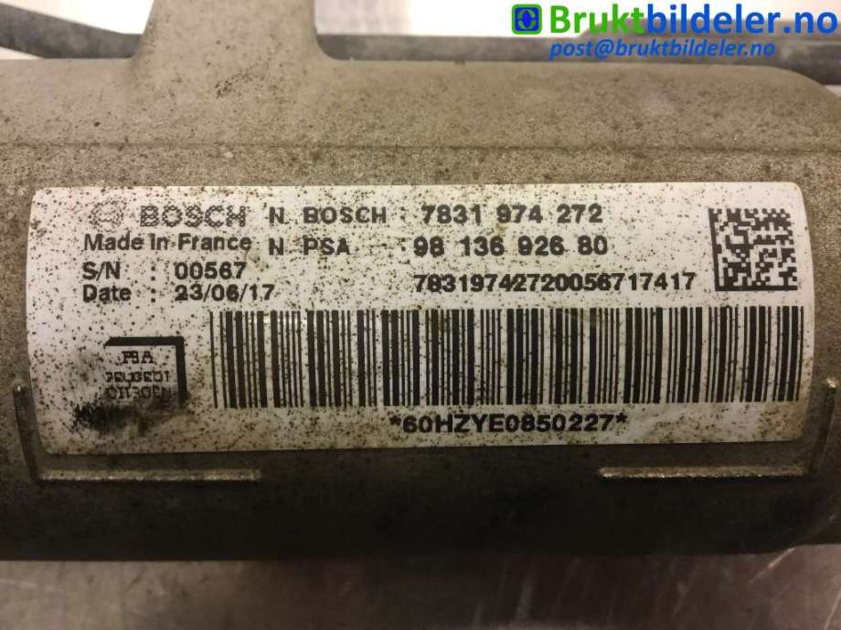 Tannstang til Peugeot Expert 2016-->> (Type III) (PEUGEOT|9813692680|7 831 974 272|)