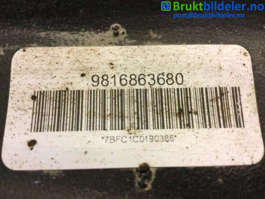 Bærebru venstre foran nedre til Peugeot Expert 2016-->> (Type III)  (PEUGEOT|9816863680|)