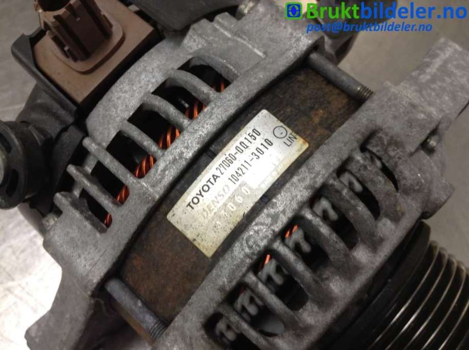 Dynamo til Toyota Yaris 2012-2014 (Type III, Fase 1)  (TOYOTA|27060-00150|104211-3010|)