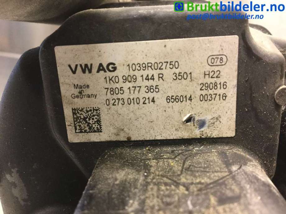 Tannstang elektrisk til VW Caddy 2015-2020 (Type III, Fase 3)  (VOLKSWAGEN|1K1 423 051 FE|7805 177 365|1K0 909 144 R)