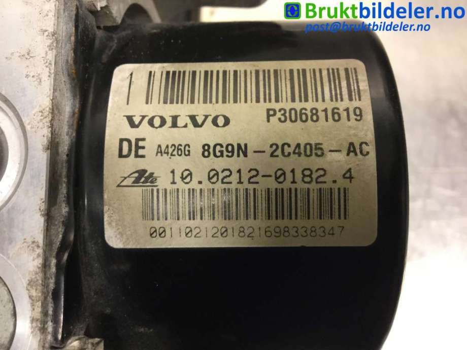 ABS sentral til Volvo XC70 2008-2013 (Type II, Fase 1)  (VOLVO|30681619|10.0212-0182.4|8H9N-2C405-AC)