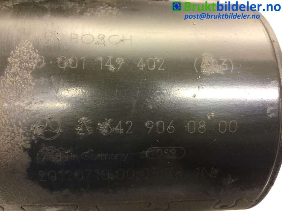 Starter diesel til Mercedes ML 2011-2015 (Fase 1) (W166) (W166) (MERCEDES|A 642 906 08 00|0 001 149 402|)