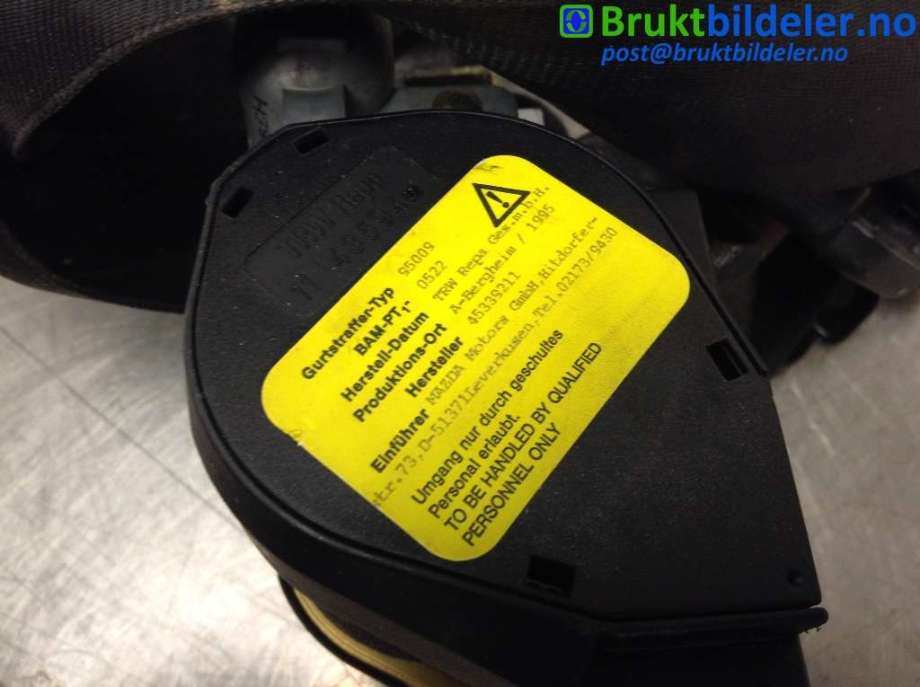 Sikkerhetsbelte foran venstre til Mazda 626 1998-2002 (GF/GW) (GF/GW) (MAZDA||45339211)