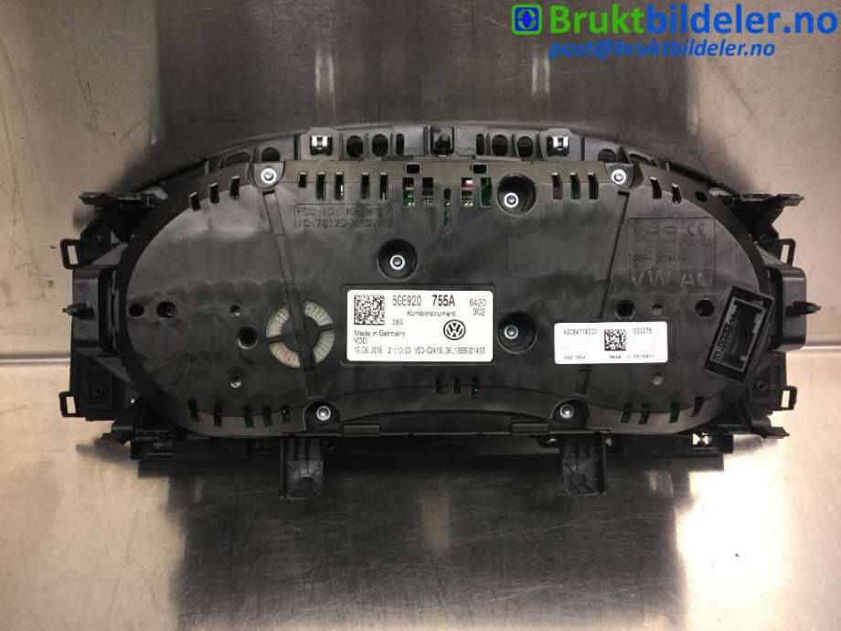 Instrumentpanel til VW e-Golf 2014-2017 (Fase 1)  (VOLKSWAGEN|5GE 920 755 A|)