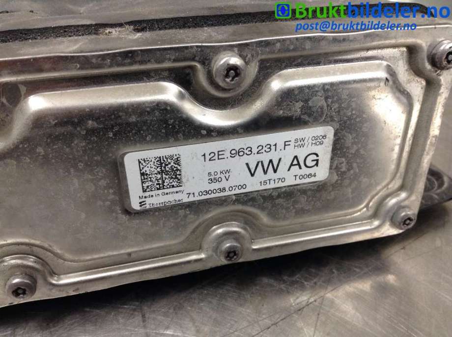 Motorvarmer elektrisk til VW e-Golf 2014-2017 (Fase 1)  (VOLKSWAGEN|12E 963 231 F|71.030038.0700|)