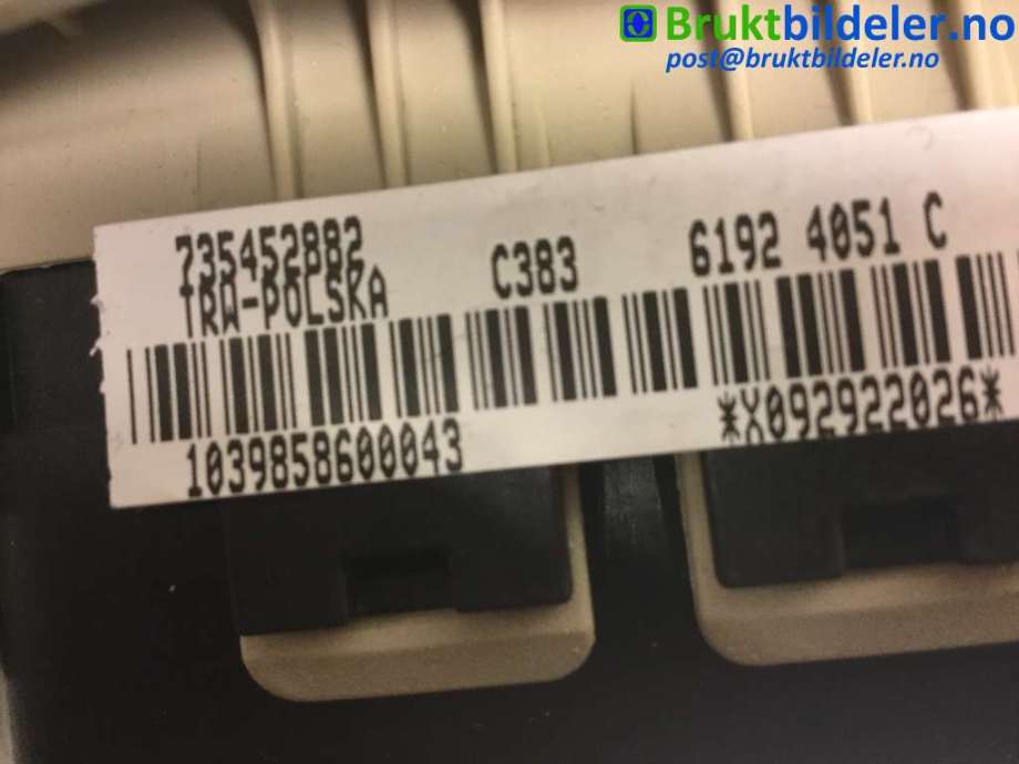 Airbag rattpute til Fiat 500 2008-2020  (FIAT|735452882|)